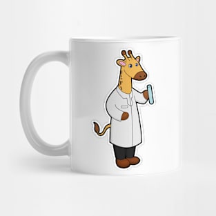 Giraffe as Doctor with Test tube Mug